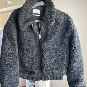 Urban Outfitters Cropped Teddy Jacket